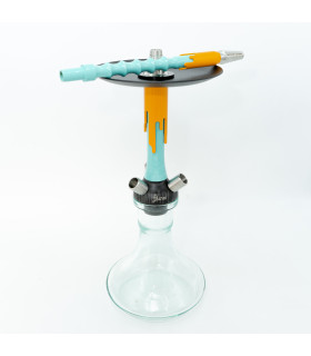 Cachimba Mamay Customs Flow Naranja/Azul – Shisha Compacta de Acero