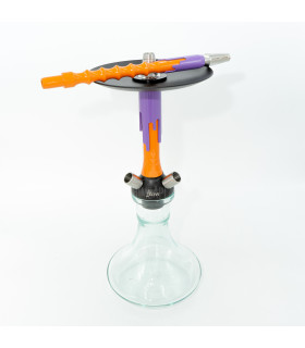 Cachimba Mamay Customs Flow Morado/Naranja – Shisha Compacta de Acero
