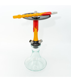 Cachimba Mamay Customs Flow Rojo/Naranja – Shisha Compacta de Acero