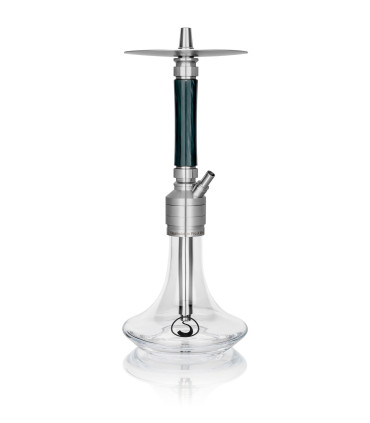Cachimba Steamulation Shisha X-Blow Off Set Epoxy Green Dark