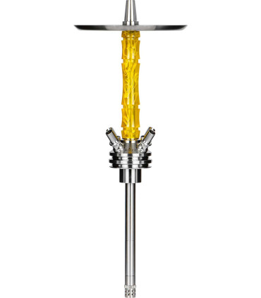 Cachimba Moze Shisha Squad Silver Wavy Yellow
