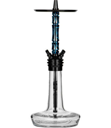 Cachimba Moze Shisha Varity Squad Black Wavy Blue