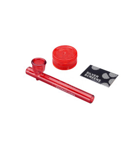 Kit Pipa Champ High Colors Mini + rejillas + grinder (2 partes)