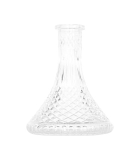 Base de cristal grande tallada transparente Diamond
