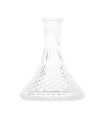 Base de cristal grande tallada transparente Diamond