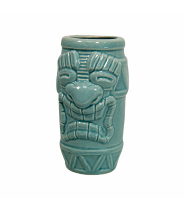 Vaso Coctelería Tiki Azul