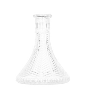 Base de cristal grande tallada transparente Spike