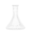 Base de cristal grande tallada transparente Spike