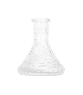 Base de cristal mini tallada transparente Flower