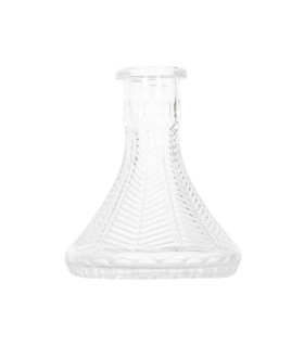 Base de cristal mini tallada transparente Spike