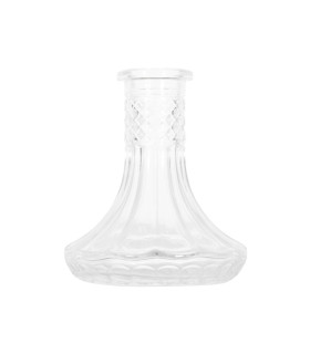 Base de cristal mini tallada transparente Clear Pattern