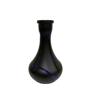 Base de cristal grande Drop Blue Stripes