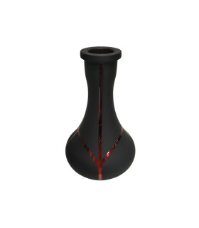 Base de cristal grande Drop Red Stripes
