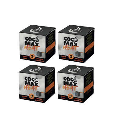 [Pack 4Kg] Carbón Natural Coco Max HEAT (28mm)  1kg